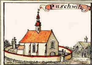 Puschwitz - Koci, widok oglny